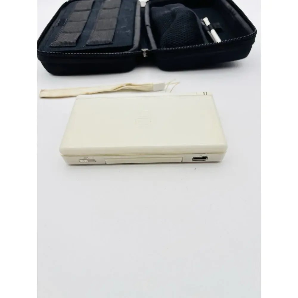 Nintendo DS Lite Handheld System White With Charger And 3ds Case Tested Works